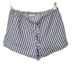 Cali 1850 Women's Blue And White Striped Short Shorts SZ Medium